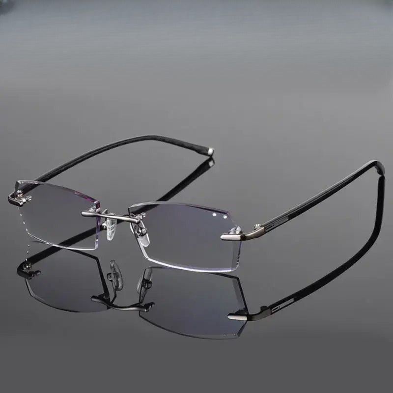 Square Rimless Alloy Prescription Glasses 658028 — view 1 | Rx Spectacle
