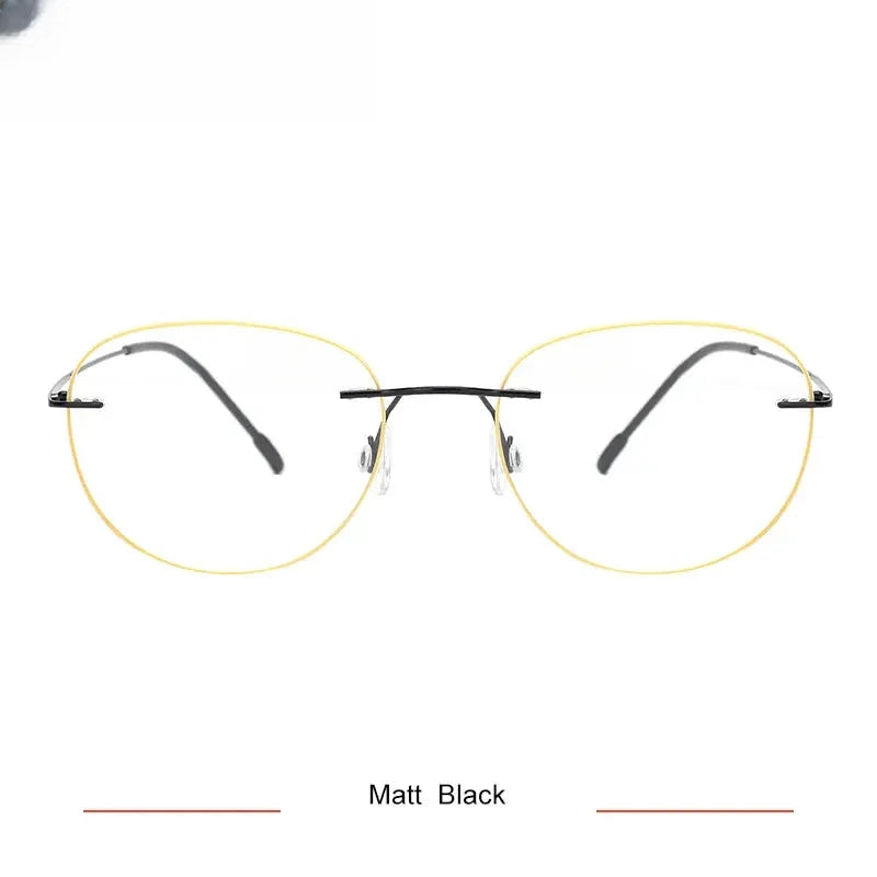 Women's Oval Rimless Titanium Prescription Glasses 318003 — view 10 | Rx Spectacle