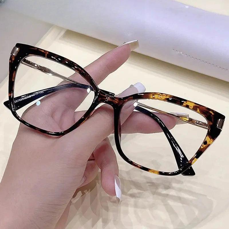 Women's Cat Eye Full Rim Titanium Prescription Glasses 87888 — view 5 | Rx Spectacle