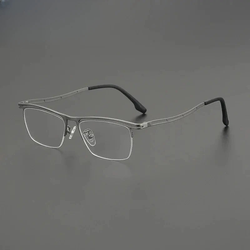 Women's Browline Semi-Rimless Titanium Prescription Glasses G85890 — view 3 | Rx Spectacle