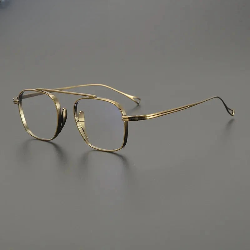 Unisex Square Full Rim Titanium Prescription Glasses Gxyj1474 — view 2 | Rx Spectacle