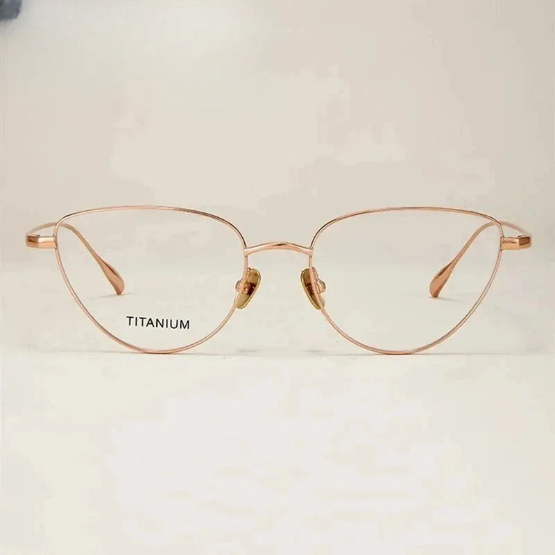 Women's Cat Eye Full Rim Titanium Prescription Glasses 603038 — view 1 | Rx Spectacle
