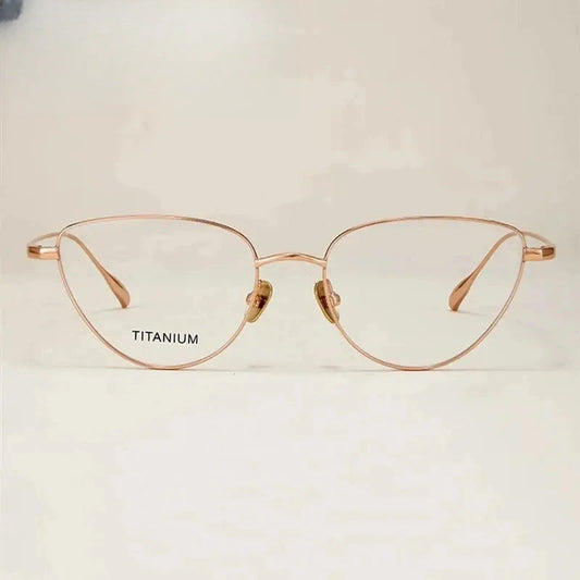 Women's Cat Eye Full Rim Titanium Prescription Glasses 603038 — view 1 | Rx Spectacle