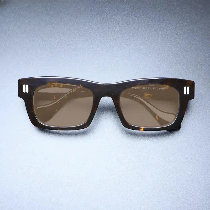 Unisex Square Full Rim Acetate Prescription Glasses M004 — view 11 | Rx Spectacle