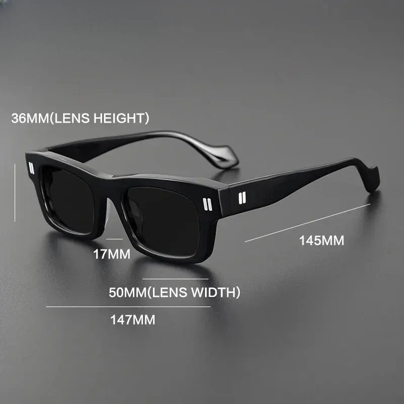 Unisex Square Full Rim Acetate Prescription Glasses M004 — view 5 | Rx Spectacle