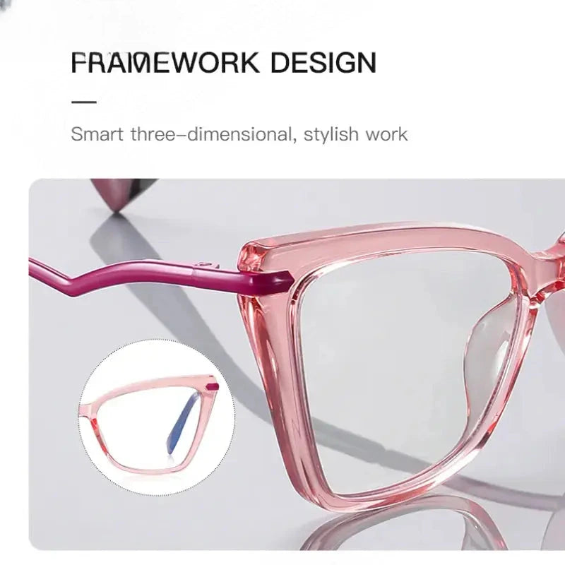 Women's Square Full Rim TR90 Reading Glasses 2106 — view 4 | Rx Spectacle