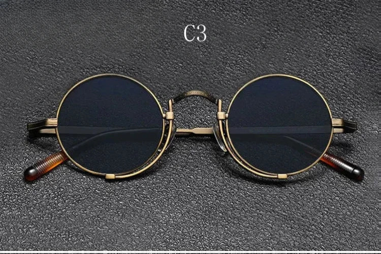 Unisex Round Full Rim Titanium Prescription Glasses 5919 — view 8 | Rx Spectacle