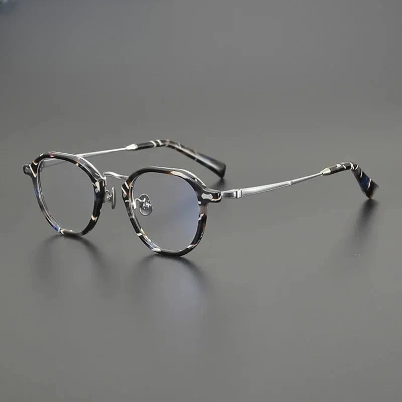 Unisex Oval Full Rim Titanium Oversized Prescription Glasses G1538 — view 1 | Rx Spectacle