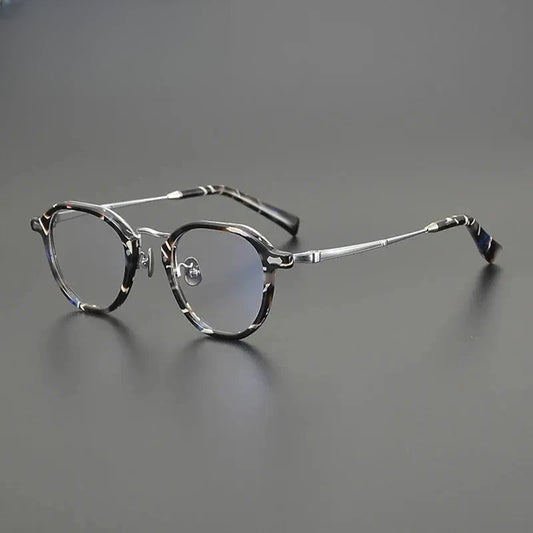 Unisex Oval Full Rim Titanium Oversized Prescription Glasses G1538 — view 1 | Rx Spectacle