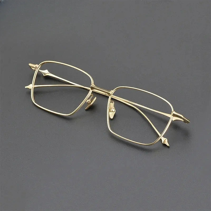 Unisex Square Full Rim Titanium Prescription Glasses Gxyj1494 — view 3 | Rx Spectacle