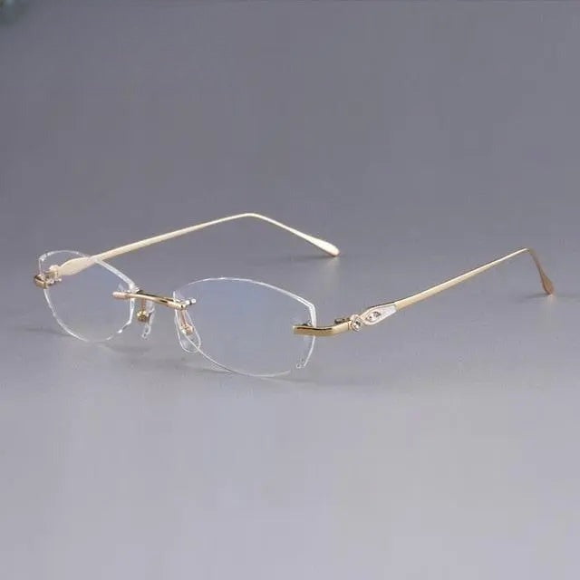 Women's Rimless Titanium Prescription Glasses 8037 — view 10 | Rx Spectacle