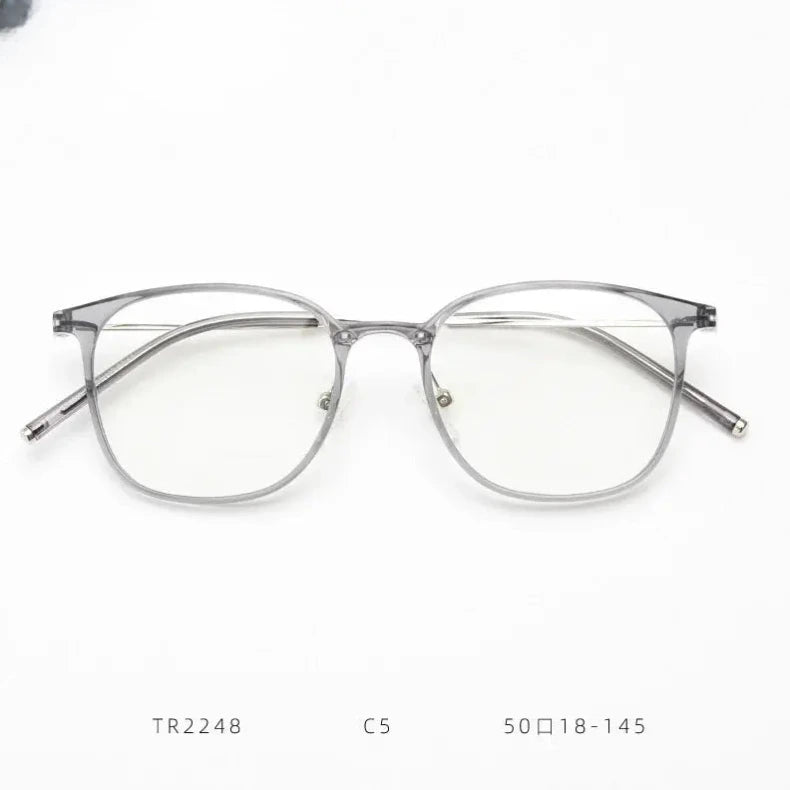 Women's Square Full Rim Titanium Prescription Glasses 92248 — view 8 | Rx Spectacle