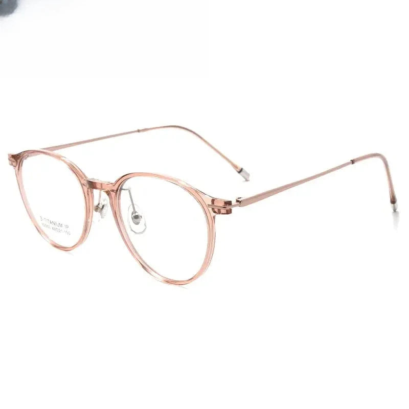 Women's Oval Full Rim Titanium Prescription Glasses 82003 — view 1 | Rx Spectacle