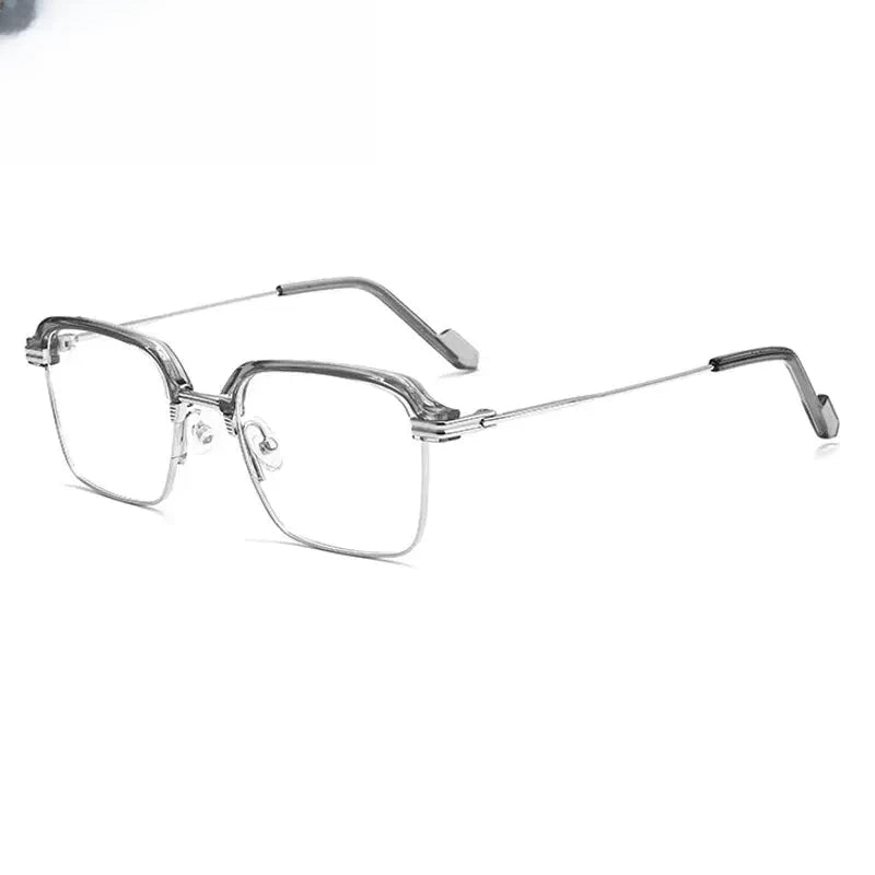 Unisex Polygon Full Rim Titanium Prescription Glasses 181094 — view 4 | Rx Spectacle
