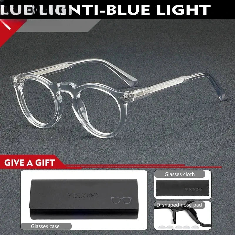 Unisex Round Full Rim Acetate Reading Glasses 633128 — view 7 | Rx Spectacle