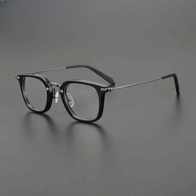 Unisex Square Full Rim Titanium Prescription Glasses Gxyj1505 — view 7 | Rx Spectacle