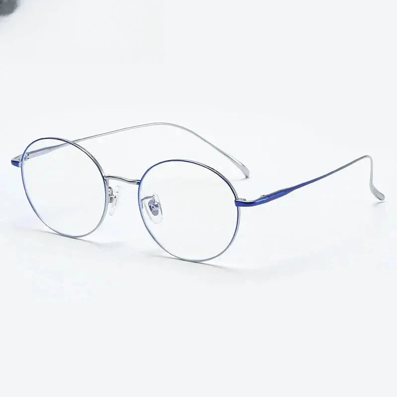 Women's Round Full Rim Titanium Prescription Glasses 72093 — view 3 | Rx Spectacle