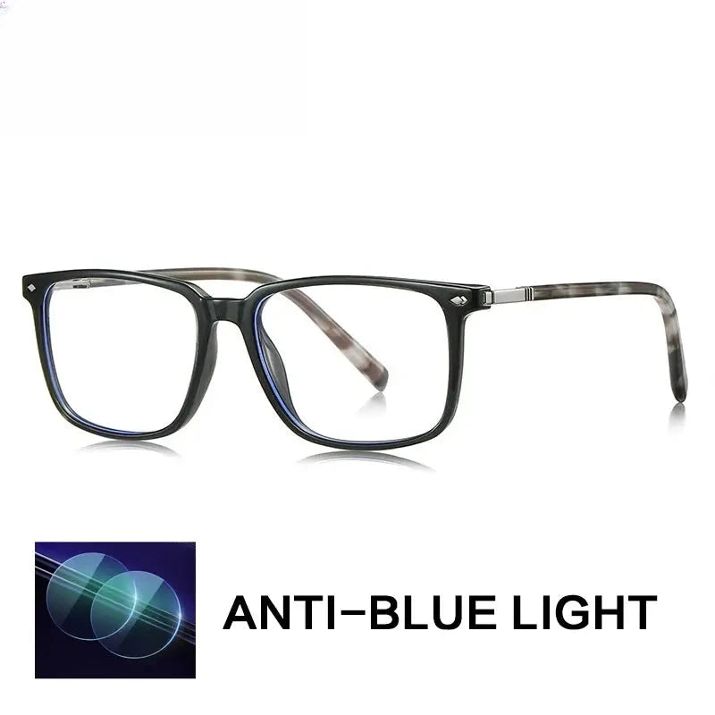 Men's Square Full Rim Titanium Reading Glasses Gxyj9215 — view 5 | Rx Spectacle