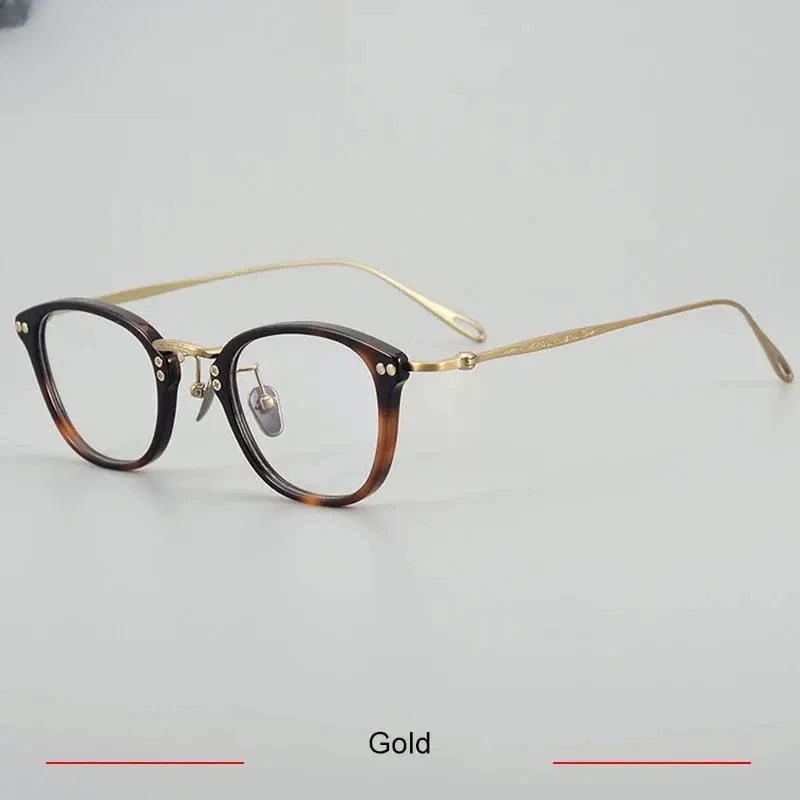 Unisex Oval Full Rim Titanium Prescription Glasses 45955 — view 3 | Rx Spectacle