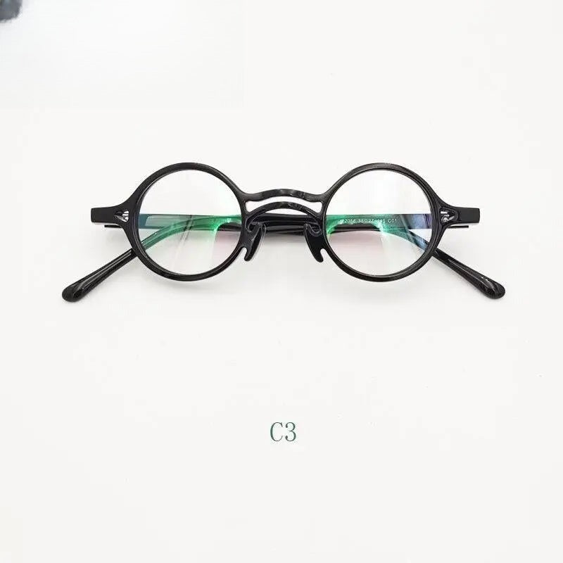Unisex Round Full Rim Titanium Prescription Glasses — view 3 | Rx Spectacle