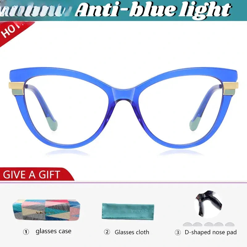 Women's Cat Eye Full Rim TR90 Reading Glasses 2113 — view 11 | Rx Spectacle