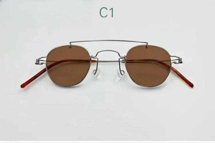 Unisex Polygon Full Rim Stainless Steel Prescription Glasses 3835 — view 10 | Rx Spectacle