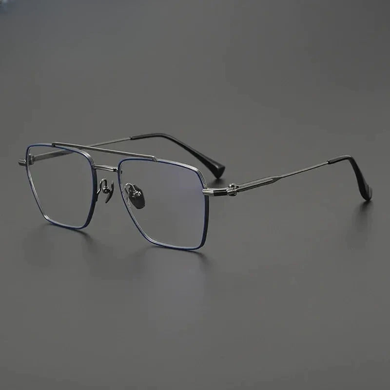 Unisex Square Full Rim Titanium Prescription Glasses G4009 — view 5 | Rx Spectacle