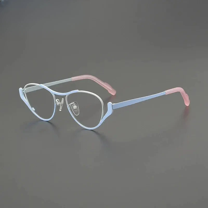 Women's Oval Full Rim Titanium Prescription Glasses G85863 — view 4 | Rx Spectacle