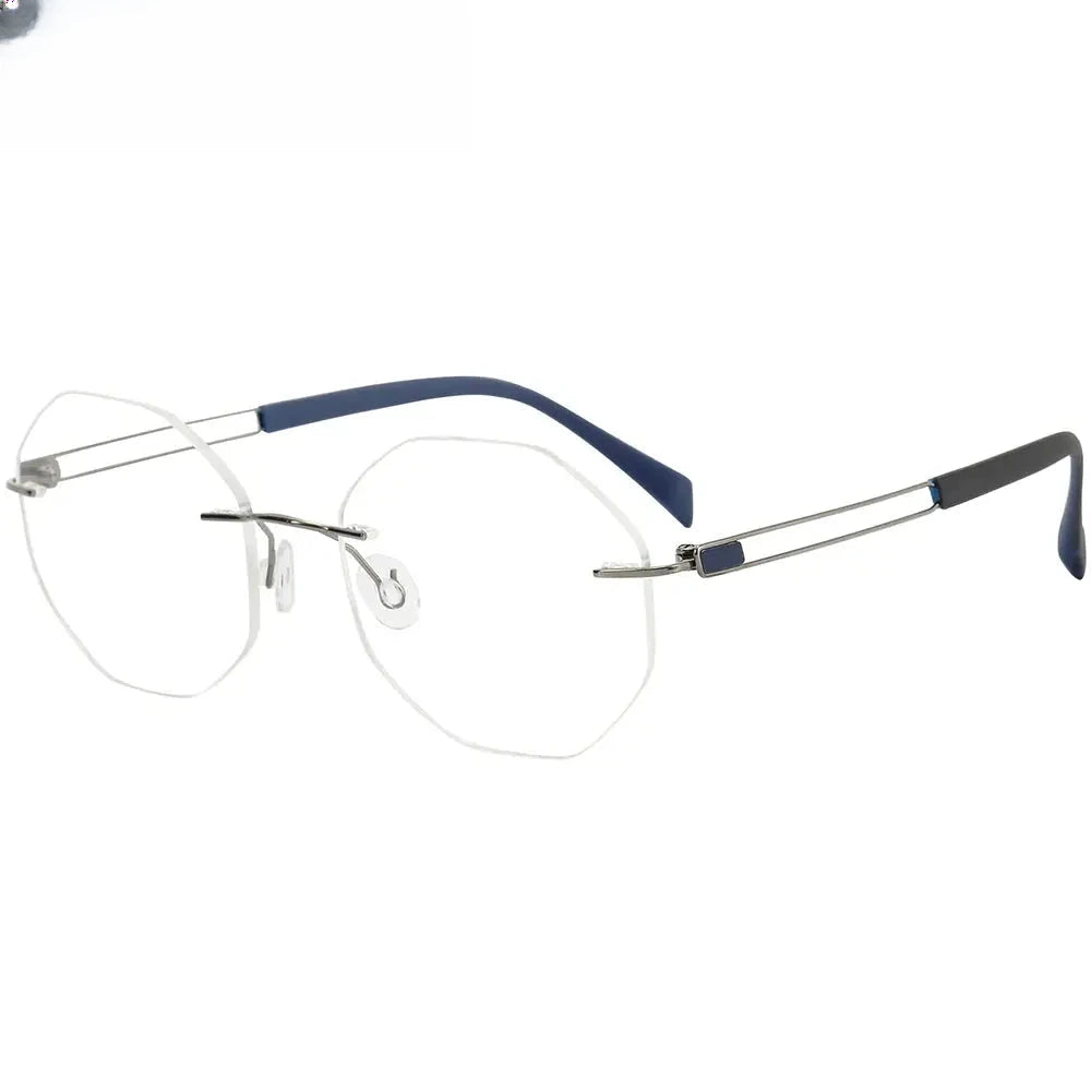 Women's Oval Rimless Titanium Prescription Glasses 316079 — view 1 | Rx Spectacle