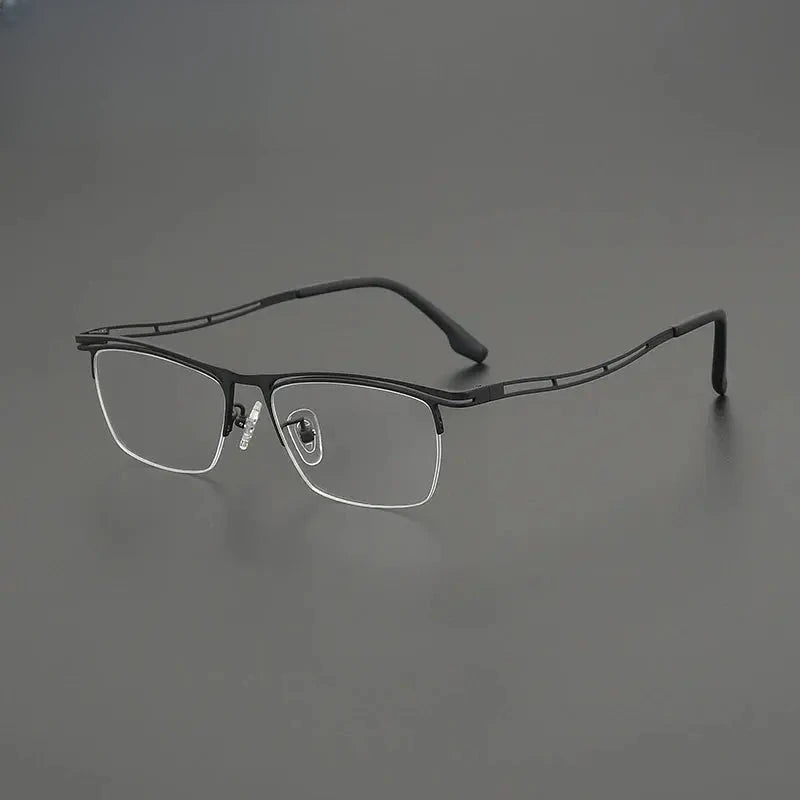 Women's Browline Semi-Rimless Titanium Prescription Glasses G85890 — view 8 | Rx Spectacle