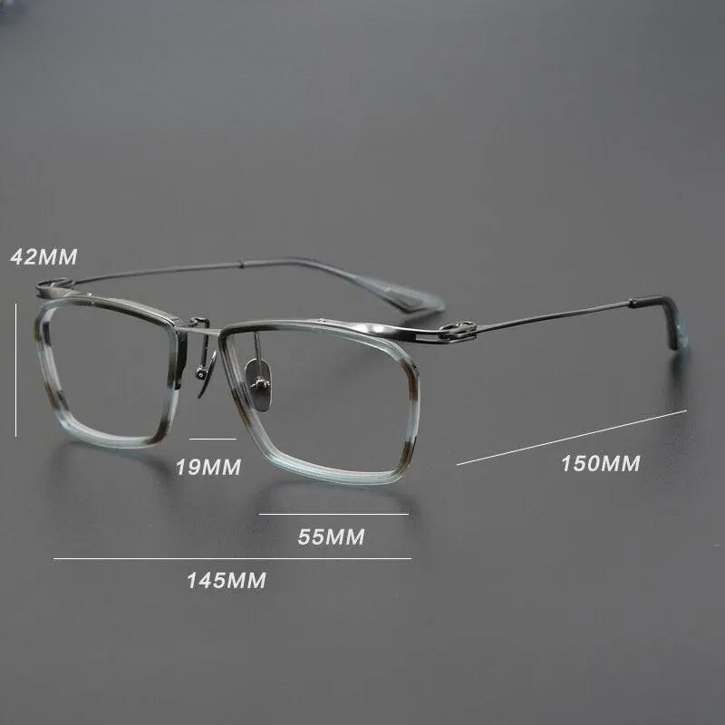 Unisex Square Full Rim Acetate Prescription Glasses Gxyj902 — view 8 | Rx Spectacle