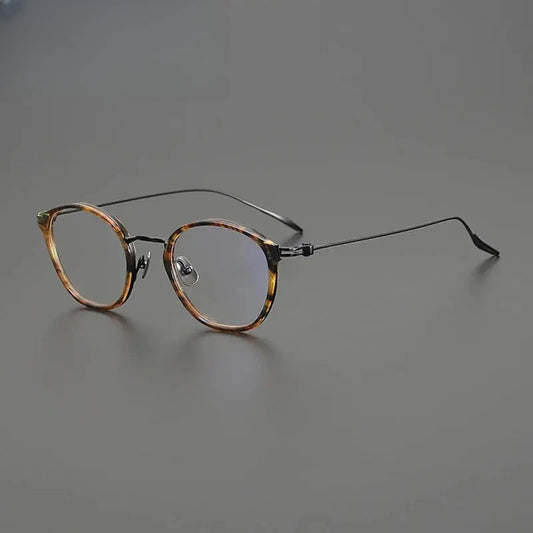 Unisex Round Full Rim Titanium Prescription Glasses Gxyj1573 — view 1 | Rx Spectacle