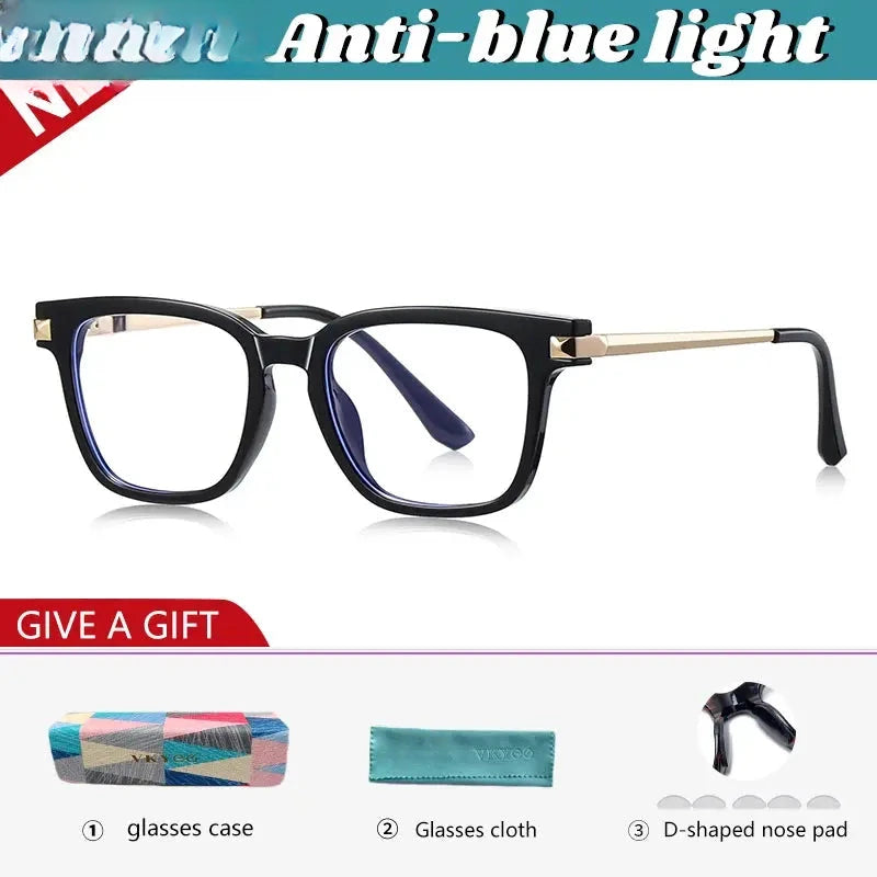Men's Square Full Rim Titanium Reading Glasses 67244 — view 6 | Rx Spectacle