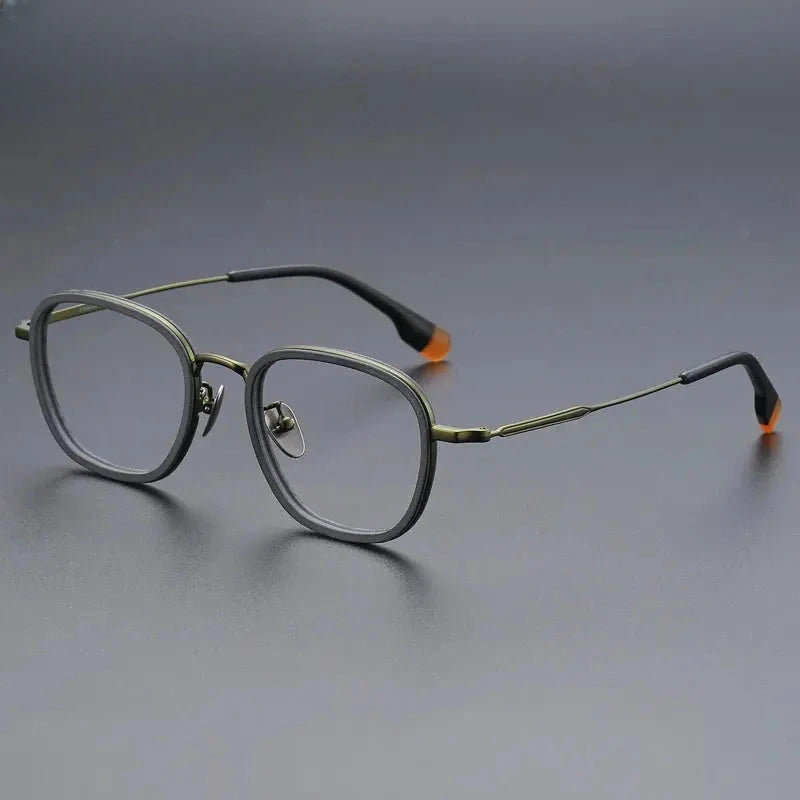 Unisex Oval Full Rim Titanium Prescription Glasses 787809 — view 4 | Rx Spectacle