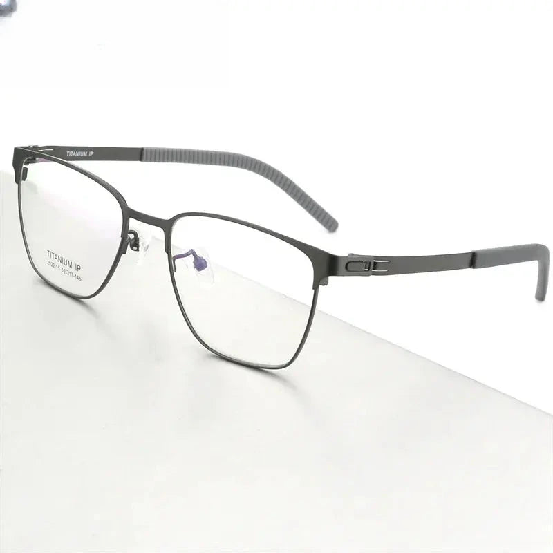 Women's Square Full Rim Titanium Screwless Prescription Glasses 202215 — view 6 | Rx Spectacle