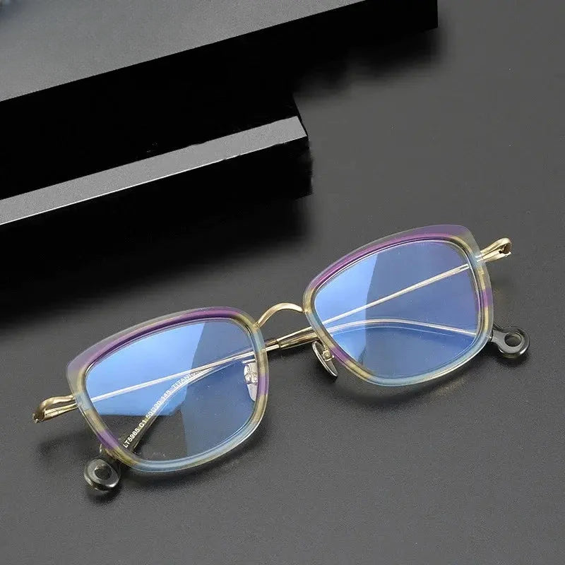 Unisex Square Full Rim Titanium Prescription Glasses 775965 — view 1 | Rx Spectacle