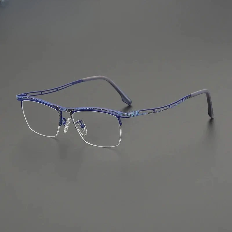 Women's Browline Semi-Rimless Titanium Prescription Glasses G85890 — view 6 | Rx Spectacle