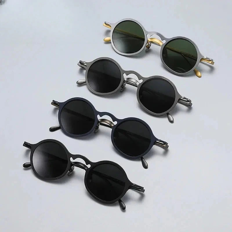 Unisex Round Full Rim Titanium Clip-On Prescription Glasses 1485 — view 4 | Rx Spectacle
