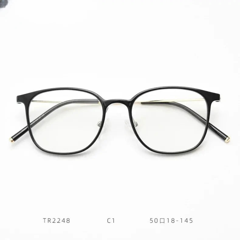 Women's Square Full Rim Titanium Prescription Glasses 92248 — view 7 | Rx Spectacle