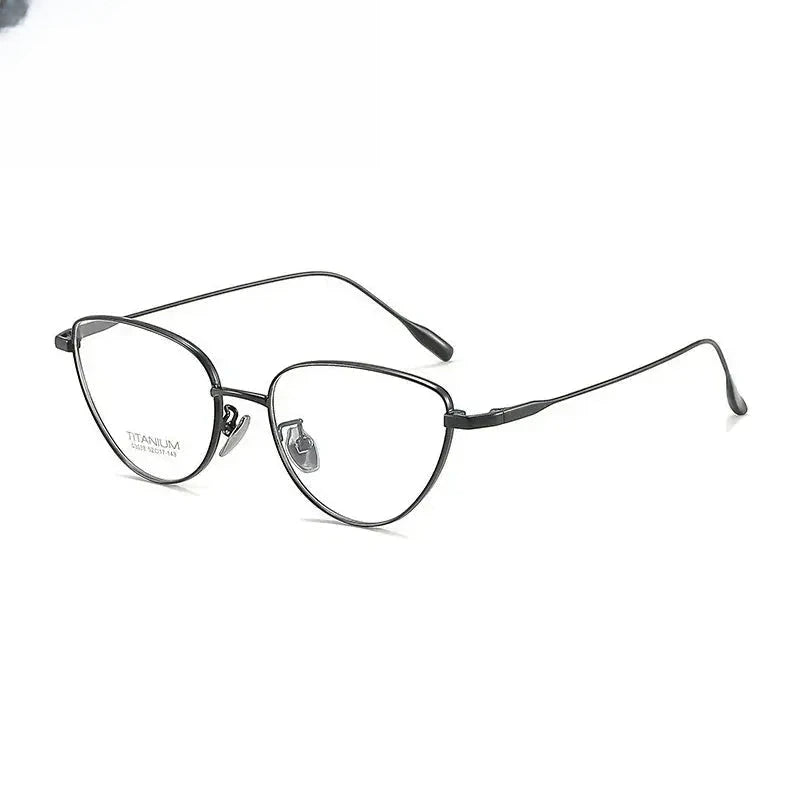 Women's Cat Eye Full Rim Titanium Prescription Glasses 603038 — view 3 | Rx Spectacle