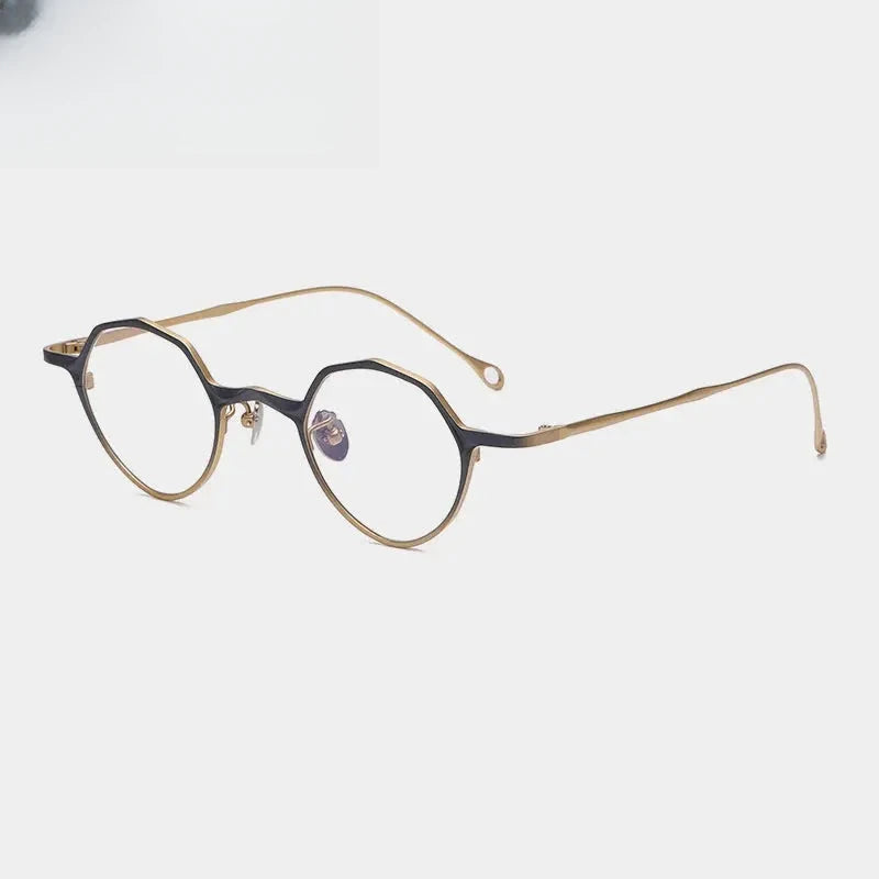 Unisex Polygon Full Rim Titanium Prescription Glasses Gxyj1464 — view 6 | Rx Spectacle