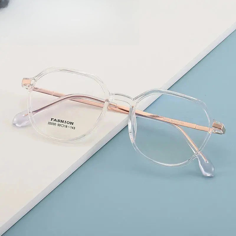 Unisex Polygon Full Rim TR90 Flat Top Prescription Glasses Z32030 — view 1 | Rx Spectacle