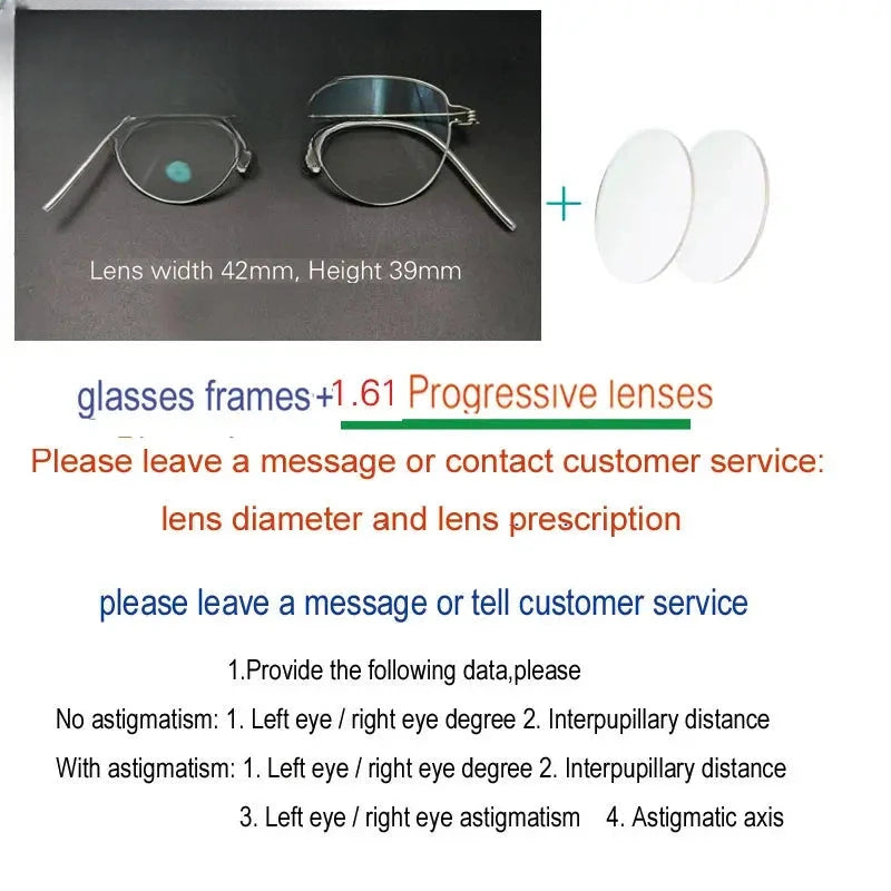 Unisex Round Full Rim Stainless Steel Screwless Prescription Glasses 15039 — view 8 | Rx Spectacle