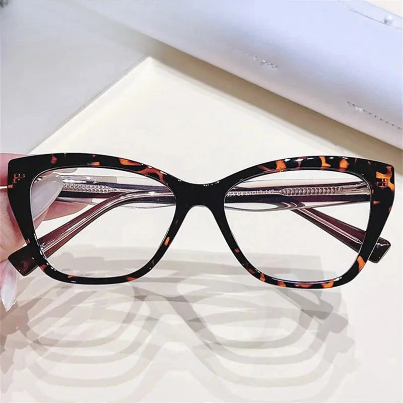 Women's Cat Eye Full Rim Titanium Prescription Glasses 76034 — view 1 | Rx Spectacle