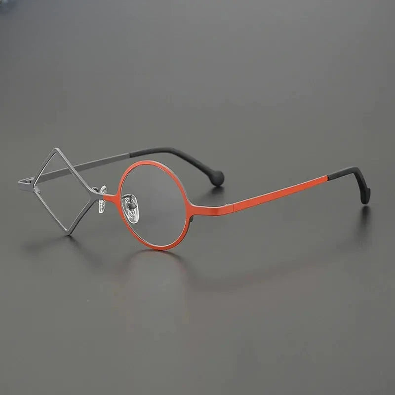 Women's Round Full Rim Titanium Prescription Glasses G85852 — view 7 | Rx Spectacle