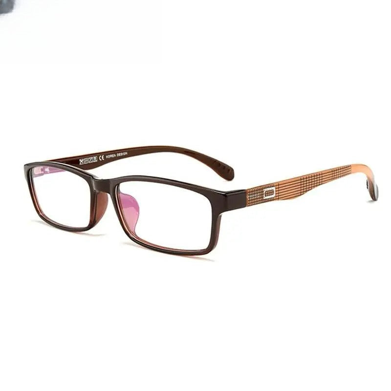 Men's Rectangular Full Rim Titanium Prescription Glasses 2300 — view 10 | Rx Spectacle