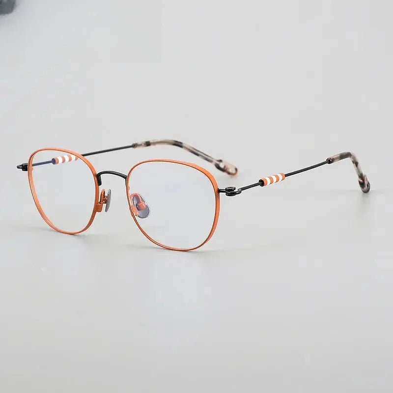 Women's Oval Full Rim Titanium Prescription Glasses 778404 — view 6 | Rx Spectacle