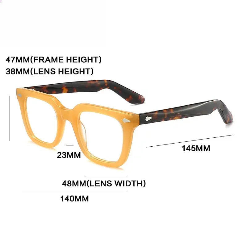Unisex Browline Full Rim Acetate Prescription Glasses Gxyj1531 — view 4 | Rx Spectacle