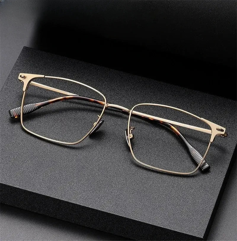 Men's Browline Full Rim Titanium Prescription Glasses 62539 — view 1 | Rx Spectacle