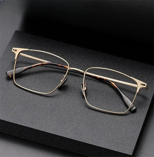Men's Browline Full Rim Titanium Prescription Glasses 62539 — view 1 | Rx Spectacle